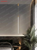 GobekUsa LED Strip Pendant Lamp for Dining Kitchen Bedroom, Minimalist Design