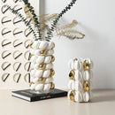GobekUsa Lemon Carambola Ceramic Vase Gold-Plated Fruit Shape Creative Home Decor
