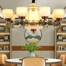 GobekUsa All Copper Jade Chandelier | Chinese Style Living Room Dining Room Lighting