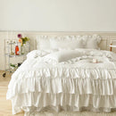 GobekUsa Lace Ruffle Princess Bedding Set with Bed Skirt & Pillowcases