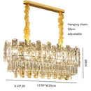 GobekUsa Gold Lustre Chandelier LED Crystal Light Fixture - Postmodern Luxury Hanging Lamp