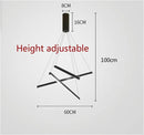 GobekUsa Black LED Stair Chandelier: Modern Ceiling Pendant Light Fixture for Hall and Living Duplex.