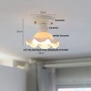 GobekUsa Blue Hollow-out Ceramic LED Ceiling Lamp
