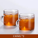 GobekUsa Glass Handle Coffee Cup Set, Cold & Low Temp Resistant, Transparent Tea Cups