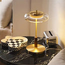 GobekUsa Gold Lustre Glass Mushroom Table Lamp for Bedroom Living Room Study