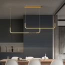 GobekUsa LED Chandelier: Modern Black Gold Dimmable Lighting for Dining Room, Kitchen Table