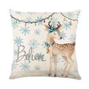 GobekUsa Christmas Pillowcase Collection - Festive Sofa Decor with Christmas Tree, Elk, Snowman