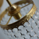 GobekUsa Crystal LED Wall Sconce Pull Chain Switch Brass Mirror Light