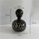 GobekUsa Leopard Texture Glass Vase: Modern Floral Vase for Chic Room Decor