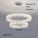 GobekUsa Crystal LED Ceiling Chandelier: Modern Dimmable Lighting Fixture for Stylish Home Decor