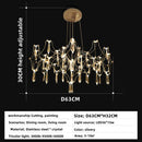 GobekUsa Crystal Chandelier Ceiling Pendant Light for Living Dining Bedroom Home Lighting