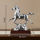 GobekUsa Golden Horse Mascot Resin Statue Artwork for Aesthetic Room Decor
