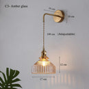 GobekUsa Glass Shade LED Wall Lamp for Luxury Living Room Decor