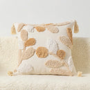 GobekUsa Boho Square Pillowcase with Embroidery & Tassel Detail for Living Room Sofa
