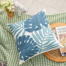 GobekUsa Boho Floral Embroidered Canvas Cushion Cover 45*45cm for Living Room