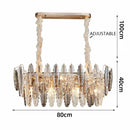 GobekUsa LED Leaf Chandelier: Modern Living Room Decor Lighting for Duplex Rotating Stairs