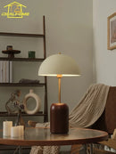 GobekUsa French Medieval Solid Wood LED Table Lamp for Bedroom, Living Room
