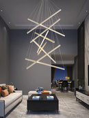 GobekUsa LED Chandelier for Modern Duplex Interior, Loft Decor, Living & Dining Room Lighting