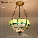 GobekUsa Diamond Square Stained Glass Pendant Light for Home Decor and Lighting