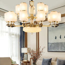 GobekUsa Luxe Jade Chandelier for Living Room, Villa, and Duplex Hall