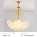 GobekUsa Frosted Glass Ball LED Chandelier in Gold/Black for Dining Room & Bedroom