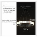 GobekUsa Lstre Modern Circle Chandelier for Bright 360° Lighting in Living Room, Bedroom, Kitchen