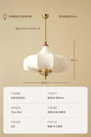 GobekUsa Gold Lustre Medieval Fabric Pendant Lights LED E27 for Home Decor