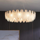 Feather Glass Gold Pendant Light