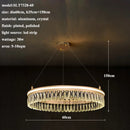 2024 GobekUsa Modern Crystal LED Chandelier for Living & Dining Room Decor