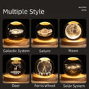 GobekUsa Astronaut Crystal Ball Night Light: USB Powered Warm Bedside Lamp, Perfect Christmas Gift