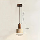 Wabi-Sabi Travertine Stone Pendant Light in Yellow Marble