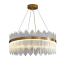 GobekUsa Gold Crystal Chandelier: Dimmable Luxury Pendant Lamp for Bedroom, Living Room & Hotel