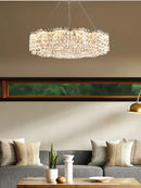 GobekUsa Crystal Chandelier Pendant Light, Elegant Hanging Lamp Fixture