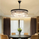GobekUsa Crystal Round Ceiling Chandelier for Elegant Living and Dining Rooms