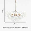 GobekUsa Bubble Chandelier: High Quality LED Lighting for Bedroom and Lounge