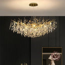 GobekUsa Golden Branch Ceiling Chandelier with LED Crystal Lights