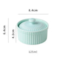 GobekUsa Ceramic Dessert Bowl with Cover, Small Porcelain Soup Bowl, Cake Baking Mold