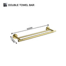 GobekUsa Brushed Gold Brass Bathroom Accessories Set: Hand Towel Bar, Toilet Paper Holder, Robe Hook