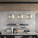 GobekUsa Industrial Glass Pendant Light for Living Room Kitchen Chandeliers