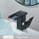 GobekUsa LED Waterfall Basin Faucet - Color Changing, Single Handle, Deck Mounted.
