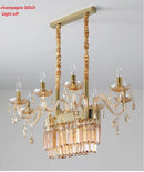 GobekUsa Crystal Chandelier Pendant Light for Dining Room - Gold/Silver/Cognac/Smoky Gray - Indoor Décor