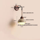 GobekUsa LED Wall Light Fixture Yellow Travertine Stone Modern Bedside Lamp