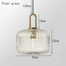 GobekUsa Glass Stripe LED Pendant Lights for Stylish Indoor Home Decor