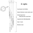 GobekUsa Crystal LED Chandelier: Modern Nordic Minimalist Indoor Light Fixture for Living Room