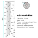 GobekUsa Crystal Ball Chandelier Pendant Light for Staircase Hallway Bar Décor