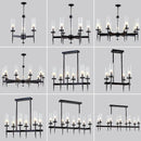GobekUsa Gold Metal Glass LED Pendant Lights Chain Hanging Lamp
