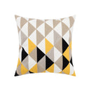 GobekUsa Daisy Yellow Floral Geometric Pillow Cover - Soft Cozy Embroidery for Living Room