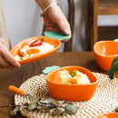 GobekUsa Carrot-Shaped Ceramic Tableware Set - Creative and Cute Household Plates for Desserts, Fruits, and Snacks
