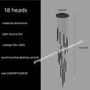 GobekUsa LED Chandelier Stairs Pendant Ceiling Lamp for Hotel Lobby Decor