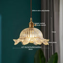 GobekUsa Japanese Style LED Pendant Lamp Copper Glass Hanging Light Fixtures